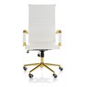 Ver imagem 2 de Cadeira de Escritório Giratoria Eames Branca -gold:dourado Brilho