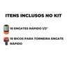 Engate Rápido Para Mangueira De 1/2" Polegada + Bico Para Torneira Engate Rápido | Tramontina | Kit - 2