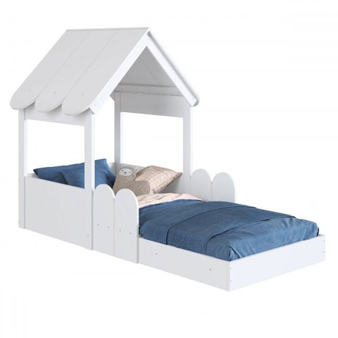 Cama Infantil Montessoriana Casinha Branco - Completa Móveis