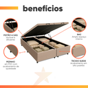 Ver imagem 4 de Cama Box com Baú King 1,93m Prince Suede Bege