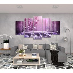 Quadro Decorativo Para Sala Quarto Flor Rosa Efeito Borboleta - 2