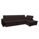Ver imagem 3 de Sofá Istambul 3.80x2.10m Retrátil e Reclinável com Chaise - Marrom