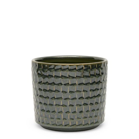Cachepot Decorativo em Cerâmica Verde 13cm 24079 Mart