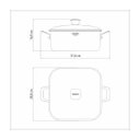 Ver imagem 5 de Caçarola Funda Quadrada Aço Inox Grano 7,3L