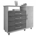 Ver imagem 2 de Cômoda 4 Gavetas com Sapateira Paris Chf