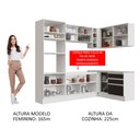Ver imagem 6 de Armário de Cozinha Completa de Canto 399cm Branco Preto Glamy Madesa 02