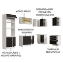 Ver imagem 5 de Armário de Cozinha Completa de Canto 399cm Branco Preto Glamy Madesa 02
