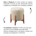 Ver imagem 5 de Kit 2 Puff Decorativo para Sala Redondo Luxo Dallas Linho:marfim