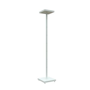 Expositor de Bolas Calçados Bonés 1 Coluna Central para Loja Linha Screw New Comac Branco
