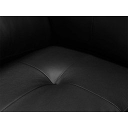 Conjunto Sofá de Couro Marselha 3 e 2 Lugares Preto Pigmentado - Mempra - 8