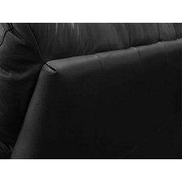 Conjunto Sofá de Couro Marselha 3 e 2 Lugares Preto Pigmentado - Mempra - 9
