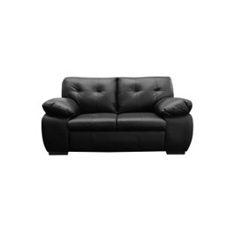 Conjunto Sofá de Couro Marselha 3 e 2 Lugares Preto Pigmentado - Mempra - 4