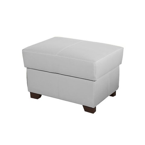 Puff de Couro Mp-02- Branco