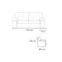 Ver mais imagens de Sofá de Couro Marselha 2 Lugares Marrom Pigmentado - Mempra