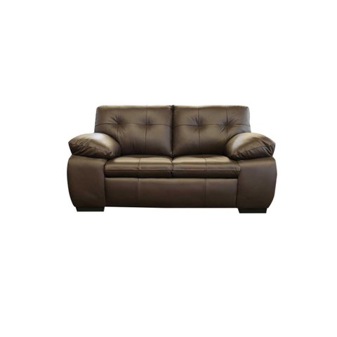 Sofá de Couro Marselha 2 Lugares Marrom Pigmentado - Mempra
