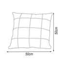 Ver imagem 3 de Almofada Decorativa de Couro Legítimo 50x50cm Bella Verde - Mozzelar