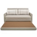 Ver imagem 3 de Sofá-Cama Herval Aurora, com Colchão de Casal, 2 Lugares, Linho Bege Areia