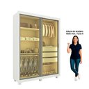 Ver imagem 5 de Guarda-Roupa Solteiro 2 Portas Reflecta com LED com Pés 100% MDF Royale