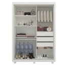 Ver mais imagens de Guarda-Roupa Solteiro 2 Portas Reflecta com LED com Pés 100% MDF Royale
