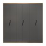 Guarda-roupa Casal 6 Portas Corção Madeirado com Cinza Chumbo - 1