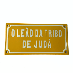 Placa Decorativa Esmaltada - Leão de Judá - Casa Toco