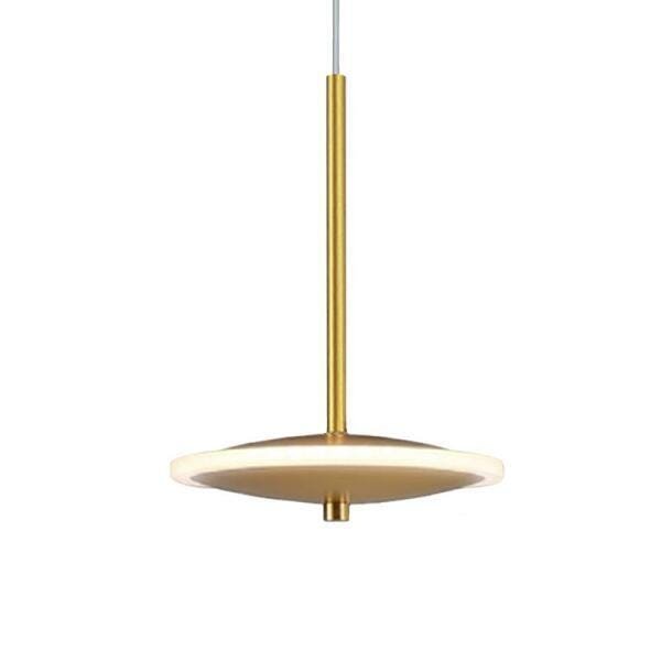 Luminária Pendente Disc Bronze com LED Integrado 18w Branco Quente Ø40cm - 1