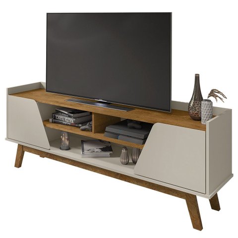 Rack Bancada para Tv 65 Pol 160cm Titan B02 Off White/naturalle - Mpozenato