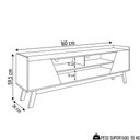 Ver imagem 4 de Rack Bancada para Tv 65 Pol 160cm Titan B02 Off White/naturalle - Mpozenato
