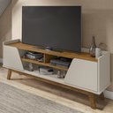 Ver imagem 2 de Rack Bancada para Tv 65 Pol 160cm Titan B02 Off White/naturalle - Mpozenato