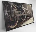 Ver imagem 3 de Quadro Rodas Trem Clássico - 120x80 Cm - Adesivo Fotográfico