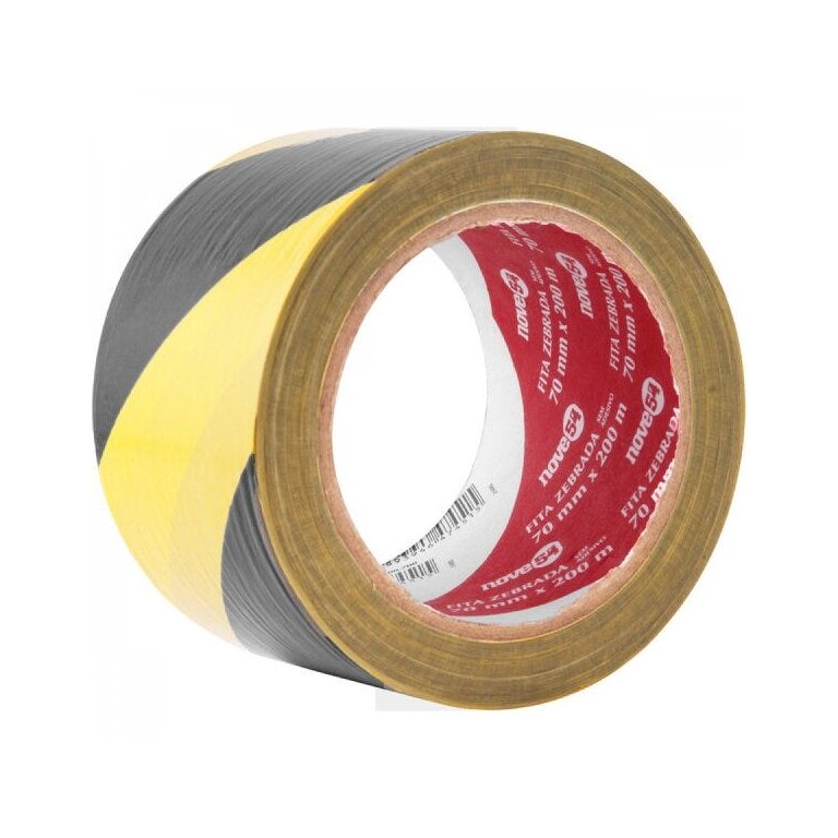 Fita zebrada sem adesivo 70 mm x 200 m Nove54