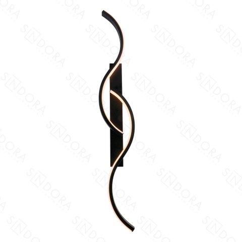 Arandela de Parede Led 3000k 20w 74x11x5cm Metal Preto - Sindora Iluminação Dcb03265