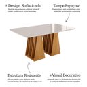 Ver imagem 3 de Mesa de Jantar Orquestra 6 Lugares Naturalle e Off White com Estilo Contemporâneo