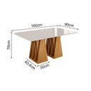 Ver imagem 4 de Mesa de Jantar Orquestra 6 Lugares Naturalle e Off White com Estilo Contemporâneo