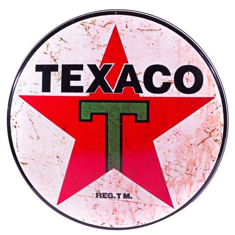 Luminoso de Parede Texaco Envelhecido Posto Retrô Vintage Bar,garagem, Churrasqueira, Espaço Gourmet
