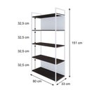 Ver imagem 4 de Estante 05 Prateleiras c/Fundo Yon 80cm Est.Branca