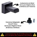 Ver imagem 7 de Acabamento Registro Alavanca Gota P/ Base Docol Preto