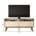 Ver imagem 4 de Rack Bancada Olinda 160cm Amêndoa/off White para Tv até 65” - Mobler
