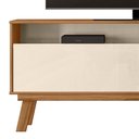 Ver imagem 3 de Rack Bancada Olinda 160cm Amêndoa/off White para Tv até 65” - Mobler