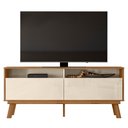 Ver imagem 1 de Rack Bancada Olinda 160cm Amêndoa/off White para Tv até 65” - Mobler