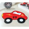 Tapete de Pelúcia Carro Vermelho 1,18M x 88cm Antiderrapante - 1