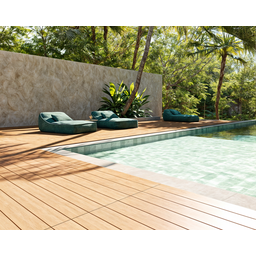 Deck Régua em Wpc Cor Teca 0,406m² (2,90m X 14cm) - 2