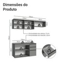 Ver imagem 5 de Armário de Cozinha Compacta Suspenso 200cm Nice Madesa Xa05 Cinza