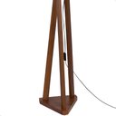 Ver imagem 4 de Luminária de Chão Estrela com Pés de Madeira e Tela Teca Marrom 162cm