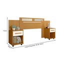 Ver imagem 2 de Cabeceira De Solteiro Casal Extensível Jade Com 2 Mesas De Cabeceira - Nature/Off White - Cor: Bege