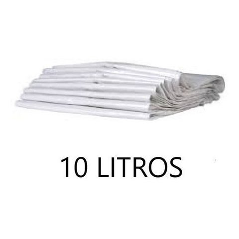Saco Lixo Branco para Cozinha Banheiro 10 Litros 100un