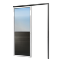 Ver imagem 1 de Porta Correr Suspensa Meia Lambril Meia Vidro Dir L.25 Mix Preta 210x70 Brimak