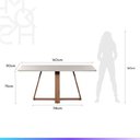 Ver imagem 5 de Conjunto de Jantar Mesa Retangular com Vidro Avena 6 Cadeiras Lara - Canella c/ PU Off White
