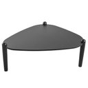 Ver imagem 1 de Mesa de Centro Orgânica Artesano 85 Cm (largura) em Mdp Nero (preto) e Pés em Madeira Maciça