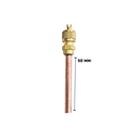 Ver imagem 3 de 10x Válvulas Serviço Schrader 1/4 50mm Cobre Refrigeração